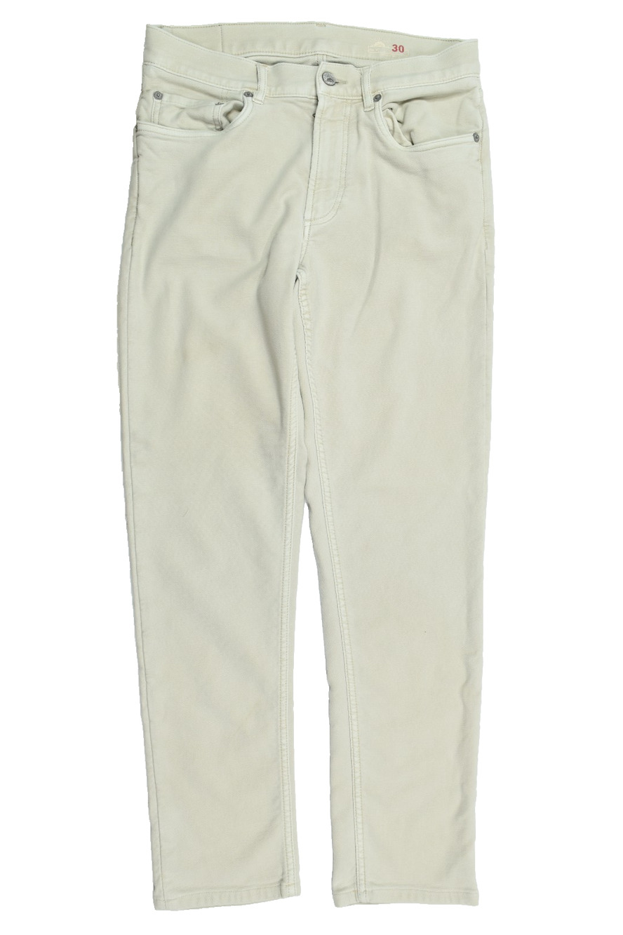 Faherty Stretch Terry 5-Pocket Pants Mens 30 Stone Beige Slim Fit Straight Leg